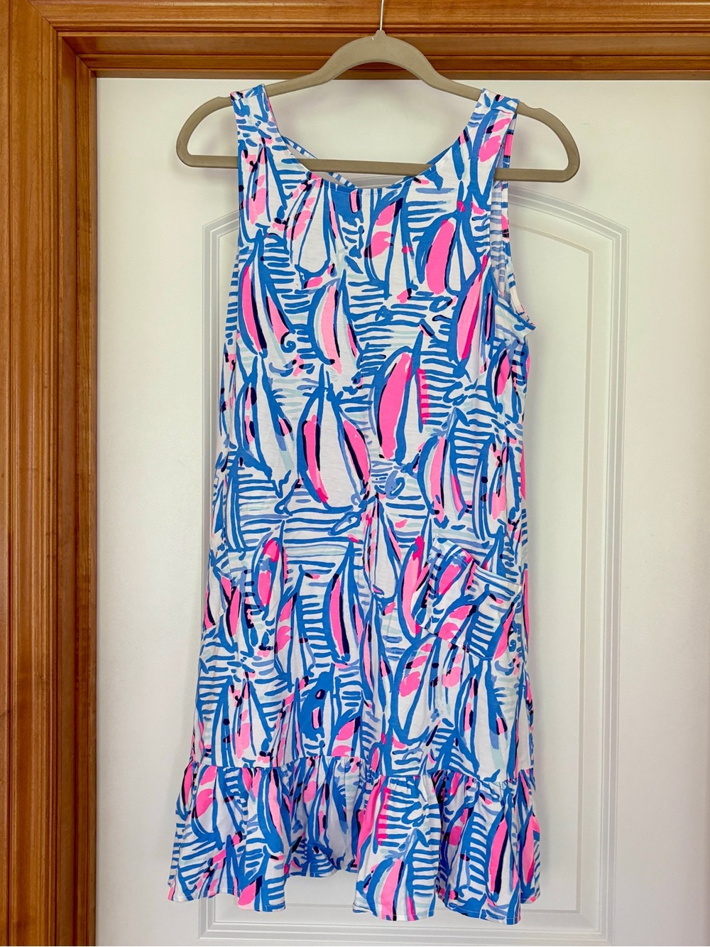 Lilly Pulitzer Kristen Flounce Dress in Red Right Return